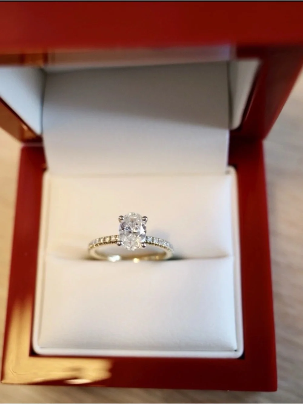 Elegant Rose Gold Solitaire Ring with Clear Center Stone